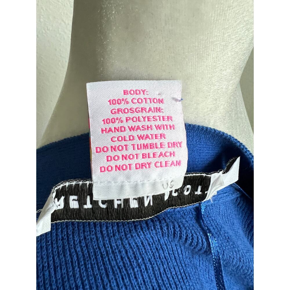 Gretchen Scott Grosgrain Heaven Royal Blue Cardigan Women's XL Classic Preppy - Picture 7 of 7